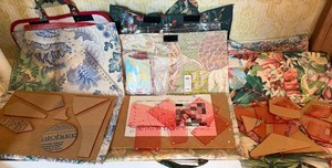 lot 164 image: Homemade Sewing Bags w Various Quilting Templates, Mostly New