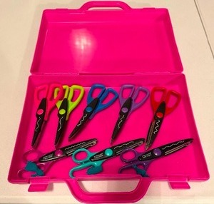 lot 312 image: Scrapbooking Scissors in Pink Case