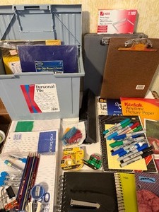 lot 309 image: Misc Office Supplies - Notebooks, File Holder, Please See Pictures for Variety