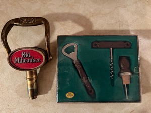 lot 341 image: Vintage Old Milwaukee Tap and Bar Tools