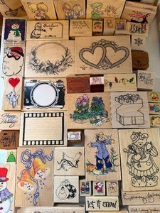 lot 382 image: LARGE LOT of Rubber Stamps