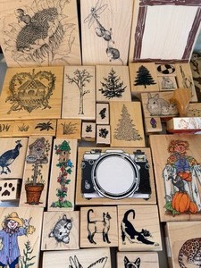 lot 383 image: LARGE LOT of Rubber Stamps