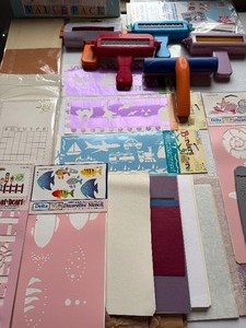 lot 387 image: Stencils, Paper Crimpers, Card Stock and MORE