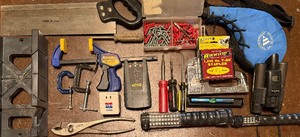 lot 392 image: Tools and MORE From Around the House in a Work Gear Tool Bag