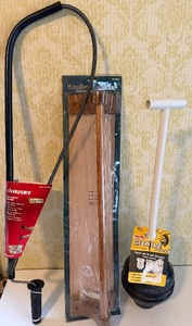 lot 412 image: Husky Toilet Auger, Towel Bar and Plunger, All New