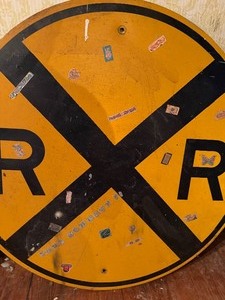 lot 743 image: Railroad Metal Sign