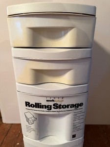 lot 435 image: Rolling Storage Cart w Contents, Please See Pictures
