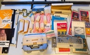 lot 438 image: Misc Pieces to Toyota Machine and Knitting Books, Punch Cards and MORE