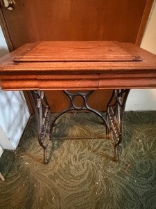 lot 453 image: Eldredge Cast Iron Based Sewing Table, No Sewing Machine