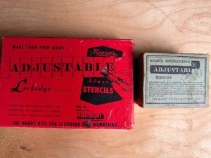 lot 76 image: Reeses Adjustable Stencils