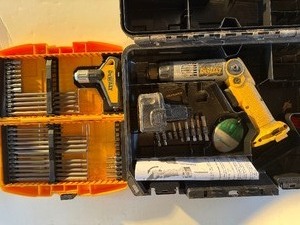 lot 87 image: DeWalt Bits and Drill (no charge on drill)