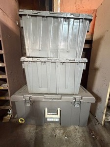lot 778 image: Storage Totes and Trunk, DustyGarage Condition
