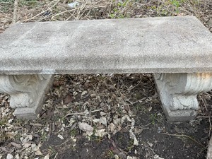 lot 817 image: Concrete Bench, 3 Pieces,Very Heavy
