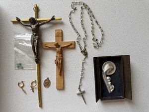 lot 9 image: Crucifixes, Rosary and More