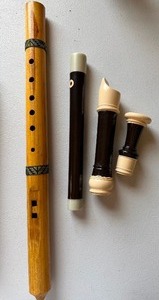lot 194 image: First Act Discovery Flute and Zen-On Pol Bressan Alto Recorder