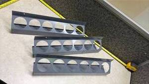 lot 925 image: Gray Metal 6-Gauge Panel Mount Bracket Set