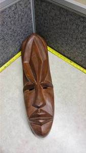 Hand Carved Wooden Mask Wall Decor