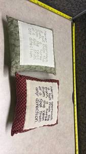 lot 956 image: Humorous Wisdom Quote Decorative Pillow Set