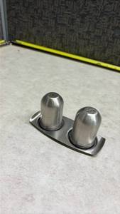 lot 1013 image: Stainless Steel Salt and Pepper Shaker Set - Hong Kong Made