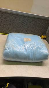 lot 1022 image: Light Blue Wool Blanket - 102x90