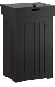 lot 5577 image: Function Home Trash Can Cabinet, 13 Gallon Kitchen Garbage Can, Wooden Recycling Trash Bin,