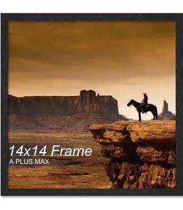 lot 5585 image: A PLUS MAX Square 14x14 Frame, Black Engineered Wood Picture Frame for 14 x 14 Picture Poster Photo