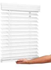 lot 5592 image: Lotus & Windoware Cordless, 2 Inch Faux Wood Blind, 30 Wide x 60 Long, Window Blinds