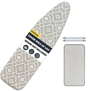 lot 5653 image: UniSimp Ironing Board Cover and Pad 15x54 Extra Thick Natural Cotton, Scorch and Stain Resistant Padding, Standard Size Iron Board Cover with Fasteners Heavy Duty Elastic Edge, Heatproof Geometric