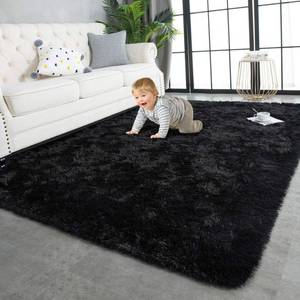lot 5660 image: TWINNIS Super Soft Shaggy Rugs Fluffy Carpets, 4x5.9 Feet, Indoor Modern Plush Area Rugs for Living Room Bedroom Kids Room Nursery Home Decor, Upgrade Anti-Skid Rectangular Fuzzy Rug, Black