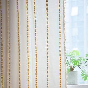 lot 5679 image: Deeprove Gold Boho Curtains 72 inches Length for Living Room Bedroom Nursery, Vintage Chic Golden Bohemian 72 inches Long Embroidery Farmhouse Tassel Privacy Window Treatments W52 x L72, 1 Panel