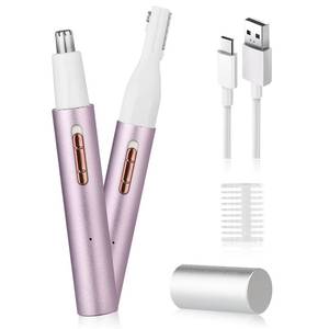 lot 5697 image: Yunmiss 2026 Rechargeable Nose and Ear Hair Trimmer for Women Men Painless Facial and Eyebrow Hair Remover, Dual-Edge Blades, IPX7 Waterproof, Compact and Portable Electric Clipper