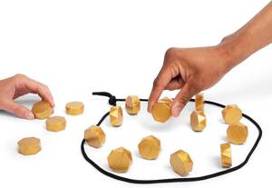 lot 5709 image: Magnet Game with String, Magnetic Chess Game with 20 Stones & Rope - Puzzle Strategy Multiplayer Magnet Board Games, Strategy Puzzle Cluster for Adults,Family Party,Gift