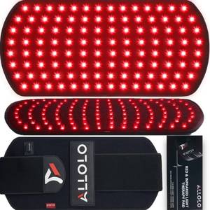 lot 5713 image: ALLOLO Red Light Therapy for Body, 16.77.9 660nm & 850nm Infrared Red Light Therapy Belt with Pulse for Back Waist, 3-in-1 LED Bead with Controller Timer, Gift for Women Men