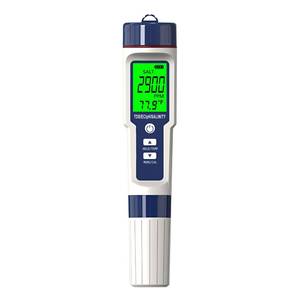 lot 5742 image: Ph Tester Digital,Pool Salt Tester, Digital Salinity Meter and PH Tester for Pool Salt Water and Drinking Water, 5 in 1 Salinity PH Temp EC and TDS Meter for Swimming Pool Hot Tub Spas, High Accuracy