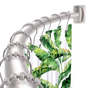 lot 5765 image: Brushed Nickel Curved Shower Curtain Rod 33-78 Inches Adjustable Splicing Design Curved Shower Rods Round Shower Curtain Rod Rust Proof Stainless Steel Curved Shower Rods For Bathroom Need to Drill