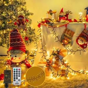 lot 5773 image: 50FT 1000 LED Cluster Christmas Lights, Christmas Tree Lights Outdoor Indoor with 8 Modes & Timer & Remote, Firecrackers String Lights Waterproof for Garland Party Xmas Decorations, Warm White