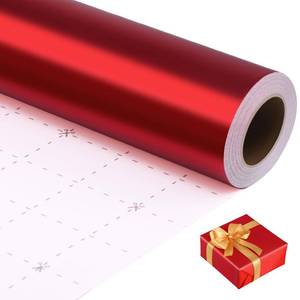 lot 5796 image: woric Red Wrapping Paper Roll 17 In X 33 Ft Solid Matte Red Metallic Wrapping Paper for Valentines Day Wedding Birthday Anniversaries Holiday