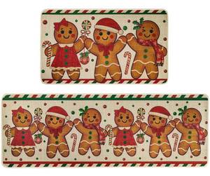 lot 5803 image: Roberly Gingerbread Christmas Kitchen Mats Set