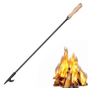 lot 5808 image: AGM Fire Poker for Fire Pit, 32 Long Heavy Duty Campfire Poker Stick with Wooden Handle for Camping, Fireplace, Bonfires, Rust Resistant Portable Fire Pit Tools Accessories for Outdoor & Indoor