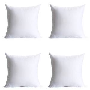 lot 5814 image: Calibrate Timing 18 x 18 inches Pillow Inserts, Set of 4 Hypoallergenic Brushed Microfiber Liner Down Alternative Filled Square Cushion Throw Pillow