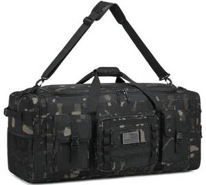 lot 5817 image: BISKLNDN 135L 37 Extra Large Duffle Bag for Men, Heavy Duty Sports Gym Equipment Bag with Adjustable Shoulder Strap, Travel Duffle Bags for SoccerBaseballBasketballHockeyRugby Gear, Black CM