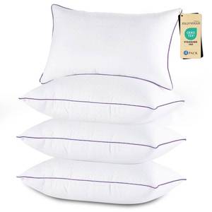 lot 5823 image: JOLLYVOGUE Pillows King Size Set of 4, Washable Supportive Bed Pillows with Super Soft Down Alternative Fill, Luxury Fluffy Hotel Quality for Side, Back, and Stomach Sleepers