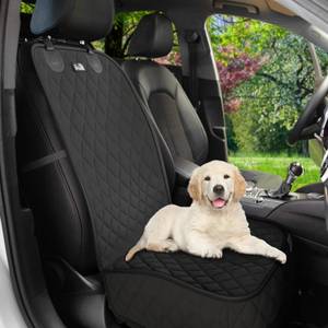 lot 5837 image: Petloox Front Seat Dog Cover for Car, Truck & SUV - Waterproof, Non-Slip Pet Car Seat Cover for Dogs - Durable, Easy to Install & Clean, Front Passenger Seat Protector for Pets & Vehicles