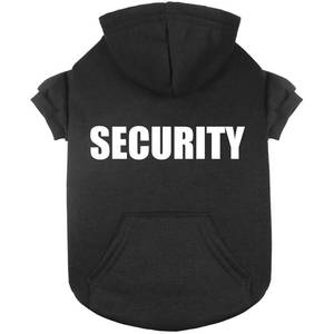lot 5846 image: Dog Sweaters for Medium Dogs Security Dog Hoodie Pet Sweater Soft Brushed Fleece Clothes Pet Hoodie Sweatshirt with Pocket(M)