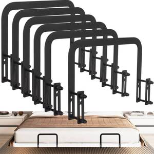 lot 5856 image: KOXHERO 6Pcs Mattress Slide Stopper for Metal Bed Frame (H5.2in) Retainer Bar Bracket Holder Keeping Mattress from Sliding for Foot of Adjustable Beds