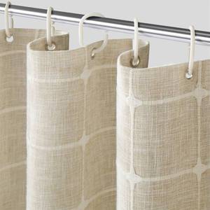 lot 5859 image: Extra Long Shower Curtain - 84 Inches Long Boho Farmhouse Linen Heavy Duty Fabric Shower Curtain Set with Tassels , Tall Modern Vintage Country Neutral Cloth Shower Curtain for Bathroom, Beige - 72x84
