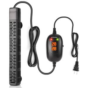 lot 5867 image: HiTauing Aquarium Heater, 50W100W200W300W500W Submersible Fish Tank Heater with Over-Temperature Protection and Automatic Power-Off When Leaving Water for Saltwater and Freshwater