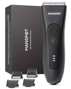 lot 5880 image: MANSPOT Manscape Groin & Body Hair Trimmer for Men, Electric Ball Pubic Trimmer Shaver,Manscape Kit with 4 Guard,Replaceable Ceramic Blade Heads,Waterproof WetDry Shaver,90 Minutes Shaving