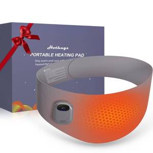 lot 5888 image: Portable Heating Pad for Period Cramps Relief, Cordless Wearable Menstrual Belt with Heat &amp Vibration Massage, Rechargeable Fast Heating Abdominal Warmer, Back Pain Cramps Relief Gifts�Dark Grey