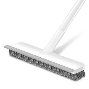 lot 5894 image: SetSail Floor Scrub Brush with 48-Inch Long Adjustable Handle 2 in 1 Scrape Brush Stiff Bristle Floor Scrubber for Cleaning Shower Bathroom Garage Kitchen Wall Deck Tub Tile